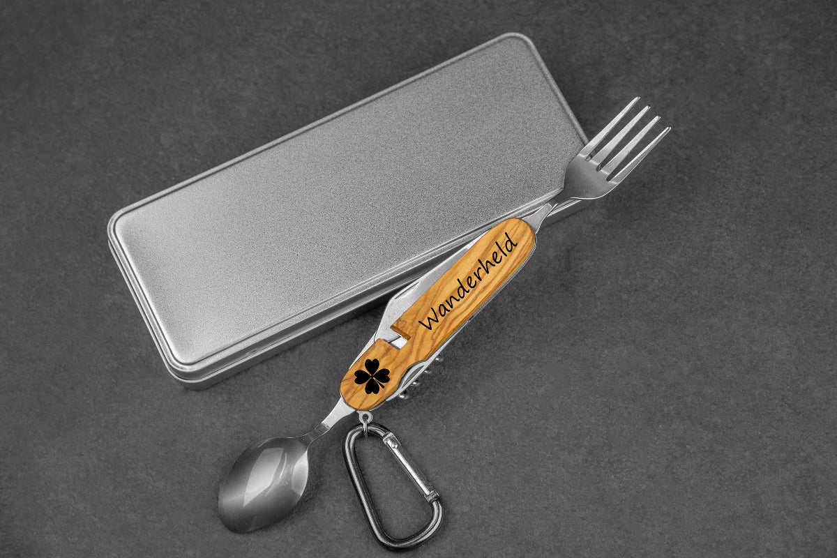 Wanderbesteck personalisiert • Campingbesteck