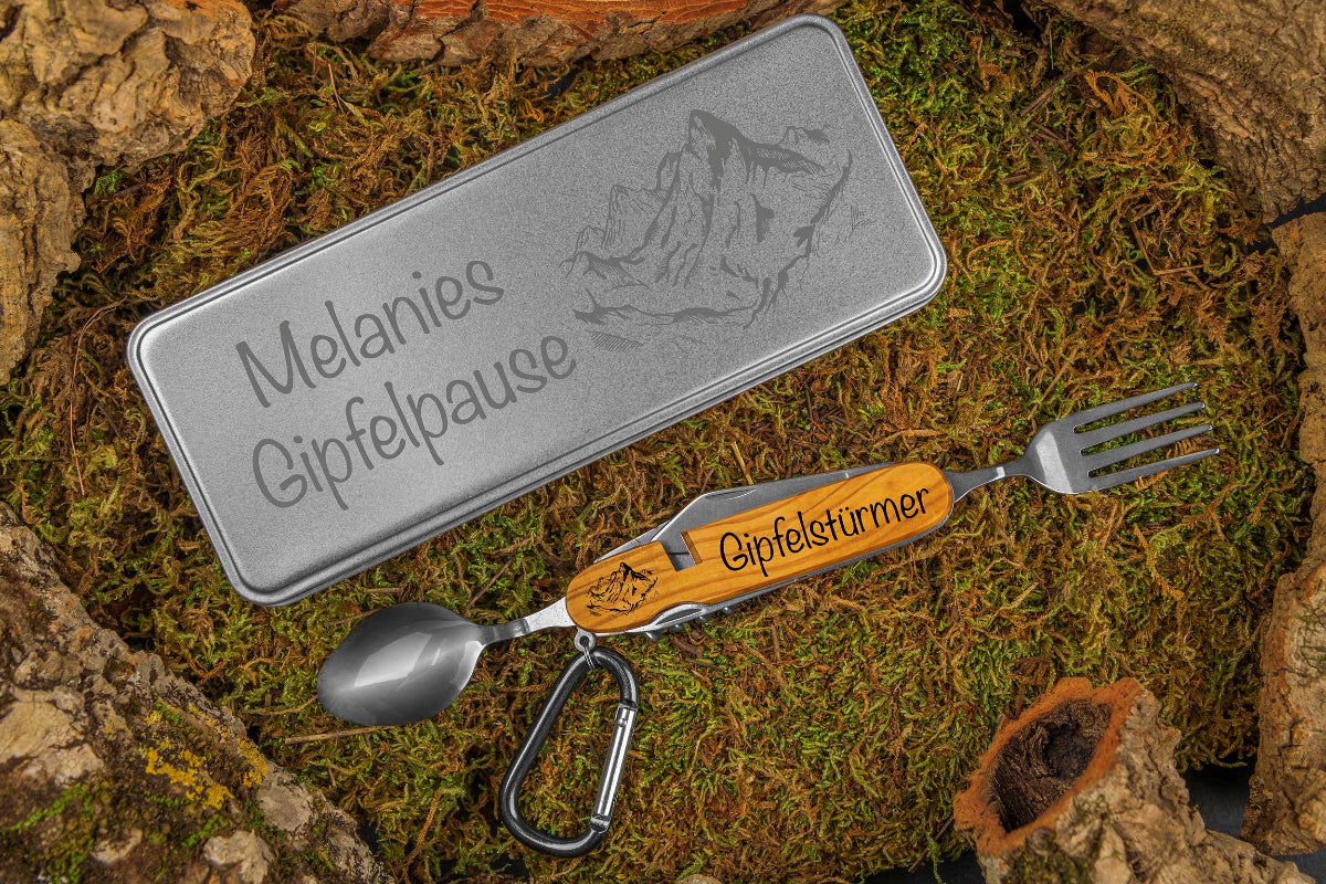 Wanderbesteck personalisiert • Campingbesteck
