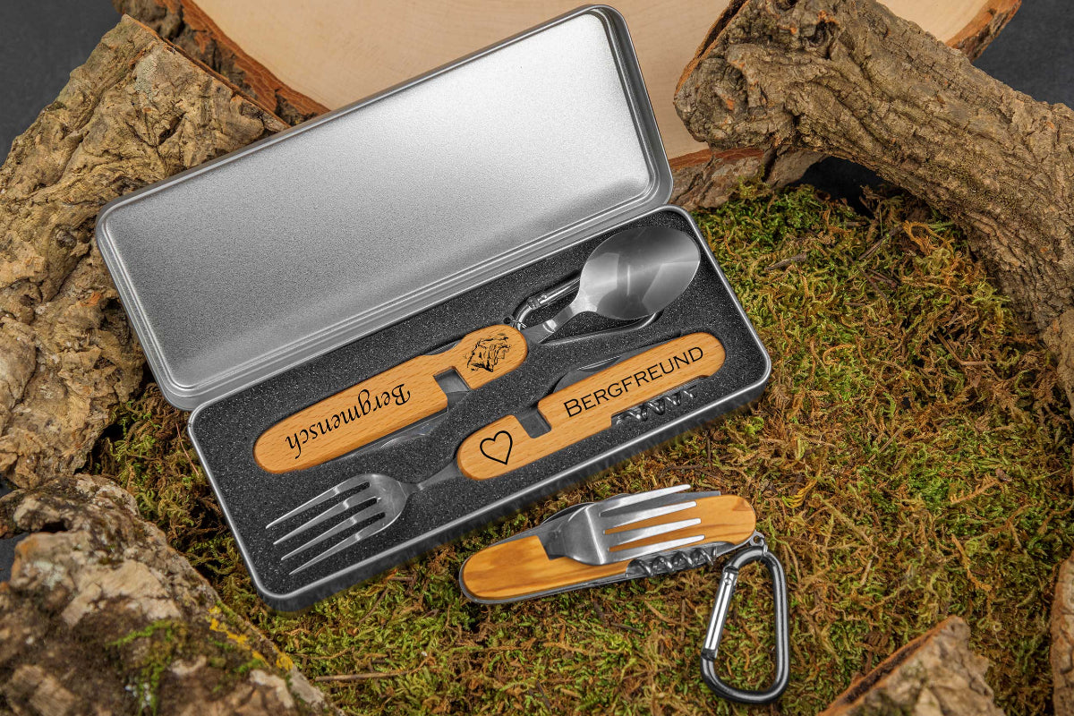 Wanderbesteck personalisiert • Campingbesteck
