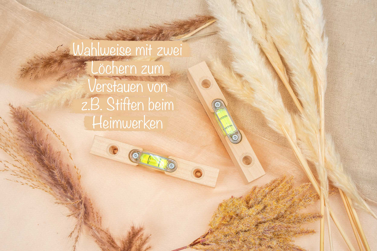 Personalisiertes Hochzeitsgeschenk mit Deiner Wunschgravur - Mini-Wasserwaage