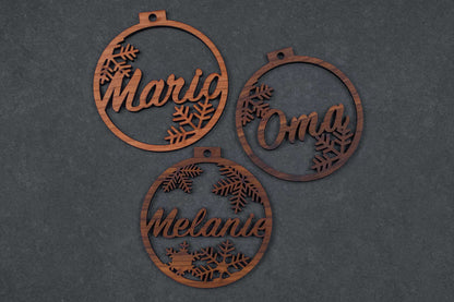 Personalisierter Christbaumschmuck mit Namen