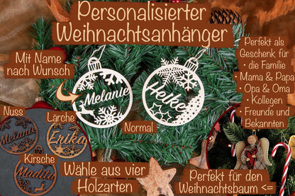 Personalisierter Christbaumschmuck mit Namen