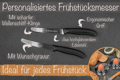 Personalisiertes Messer mit Edelstahl-Klinge und Kunststoff-Griff