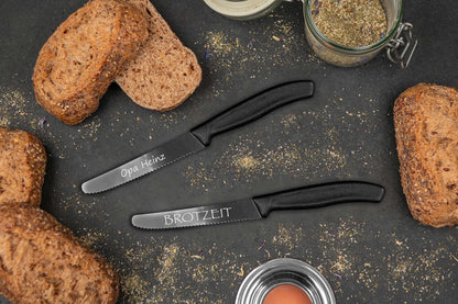 Personalisiertes Messer mit Edelstahl-Klinge und Kunststoff-Griff