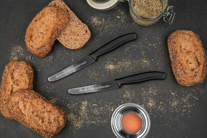 Personalisiertes Messer mit Edelstahl-Klinge und Kunststoff-Griff