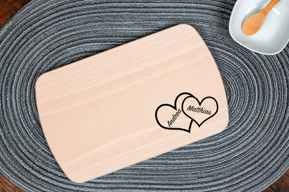 Personalisiertes Schneidebrett zum Valentinstag, Jahrestag