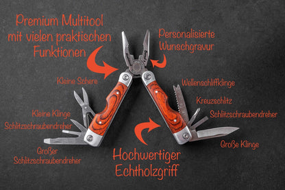 Premium Multitool mit Deiner Wunschgravur